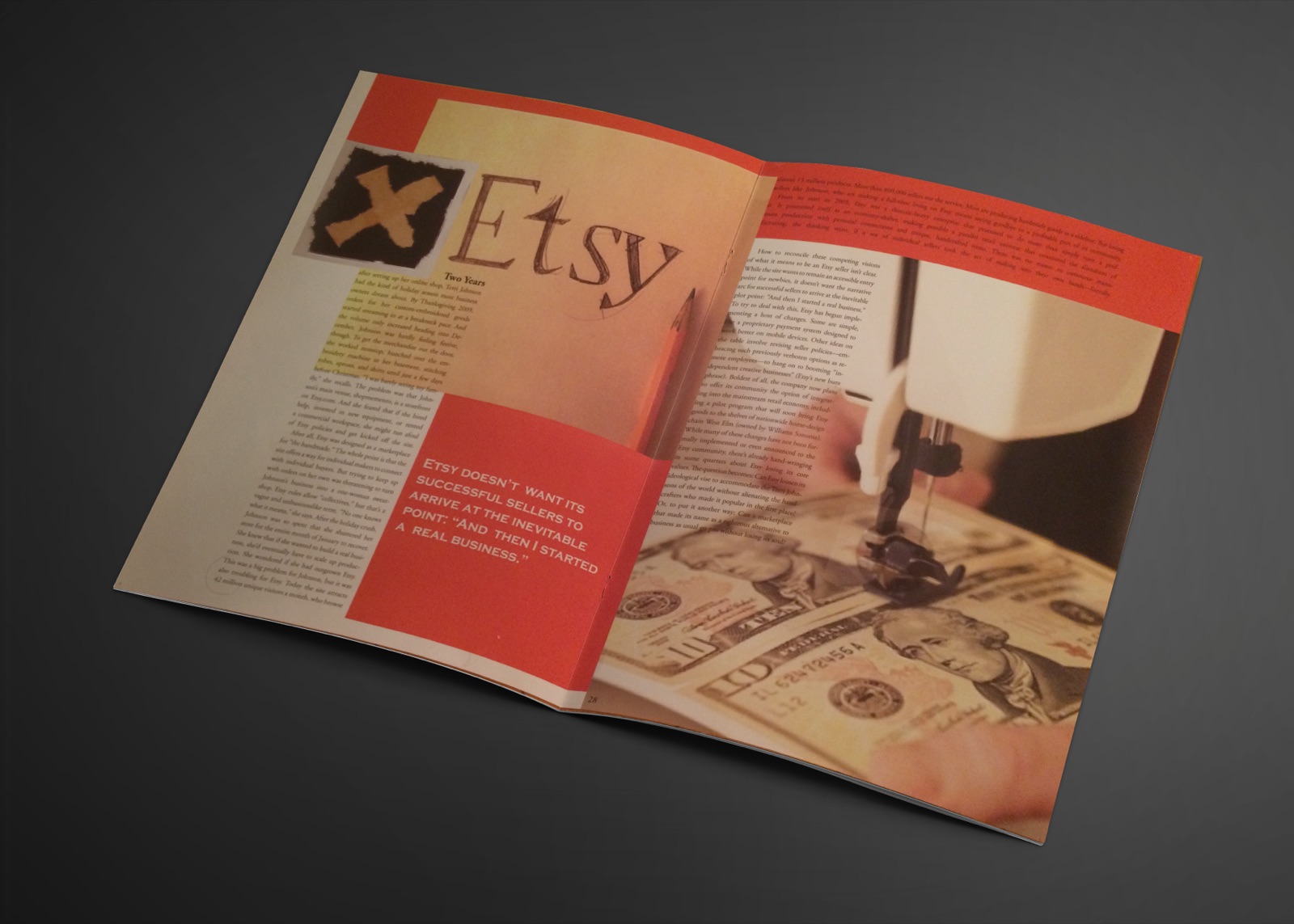 Wired Magazine Etsy feature, spread 1